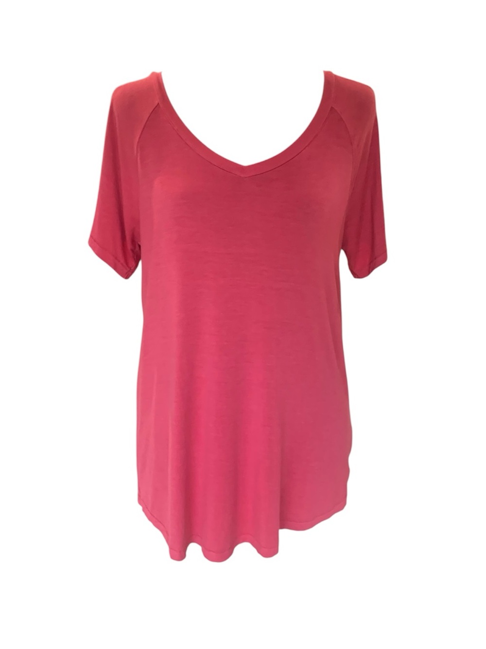 American Eagle Outfitters Soft & Sexy T Short Sleeve V-Neck Top coral size XS